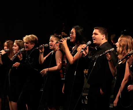 Vocal Jazz Ensemble performance, Dec. 2017